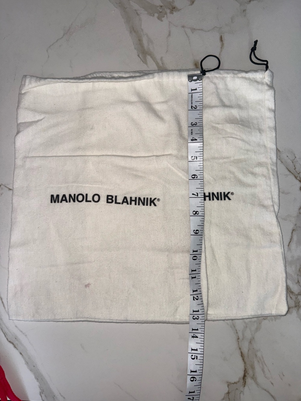 2 Manolo Blahnik Cream Drawstring Shoe Dust Bags Authentic Storage 👠 👛